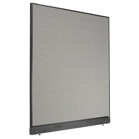 Interion By Global Industrial Interion Office Partition Panel with Pass-Thru Cable, 60-1/4inW x 64inH, Gray 238639PGY